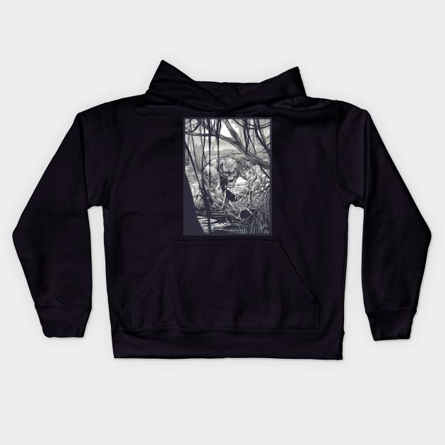 Swamp thing Kids Hoodie by Franco Luna